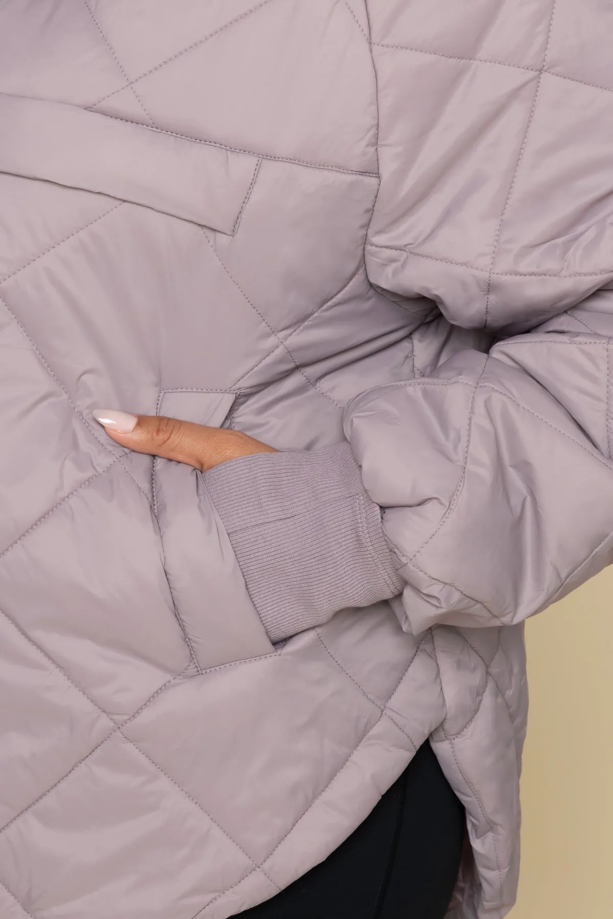 Pillow Packable Puffer Jacket - Dusty Mauve