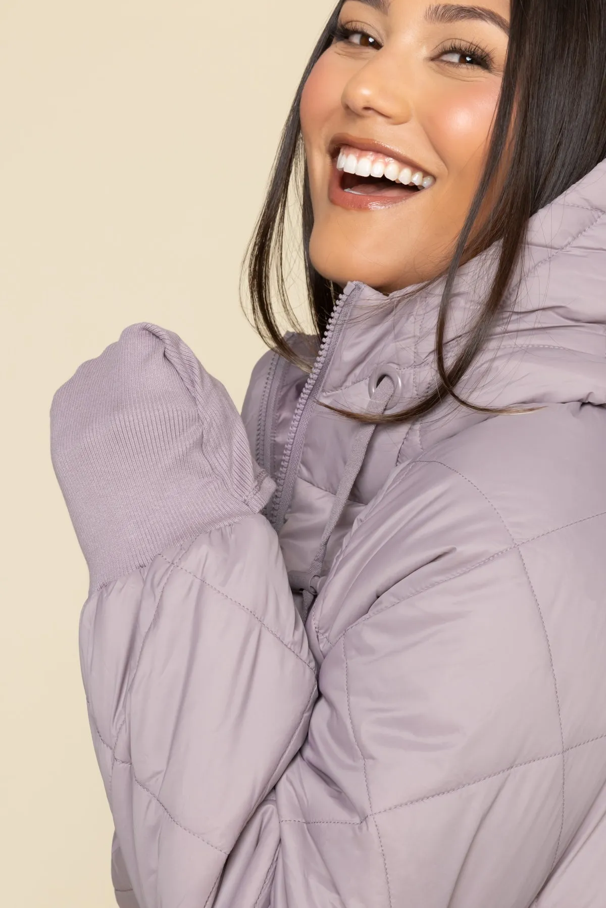 Pillow Packable Puffer Jacket - Dusty Mauve