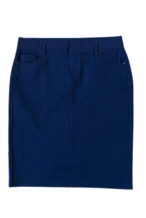 Plus Navy Twill Midi Skirt Style 149/4-10B