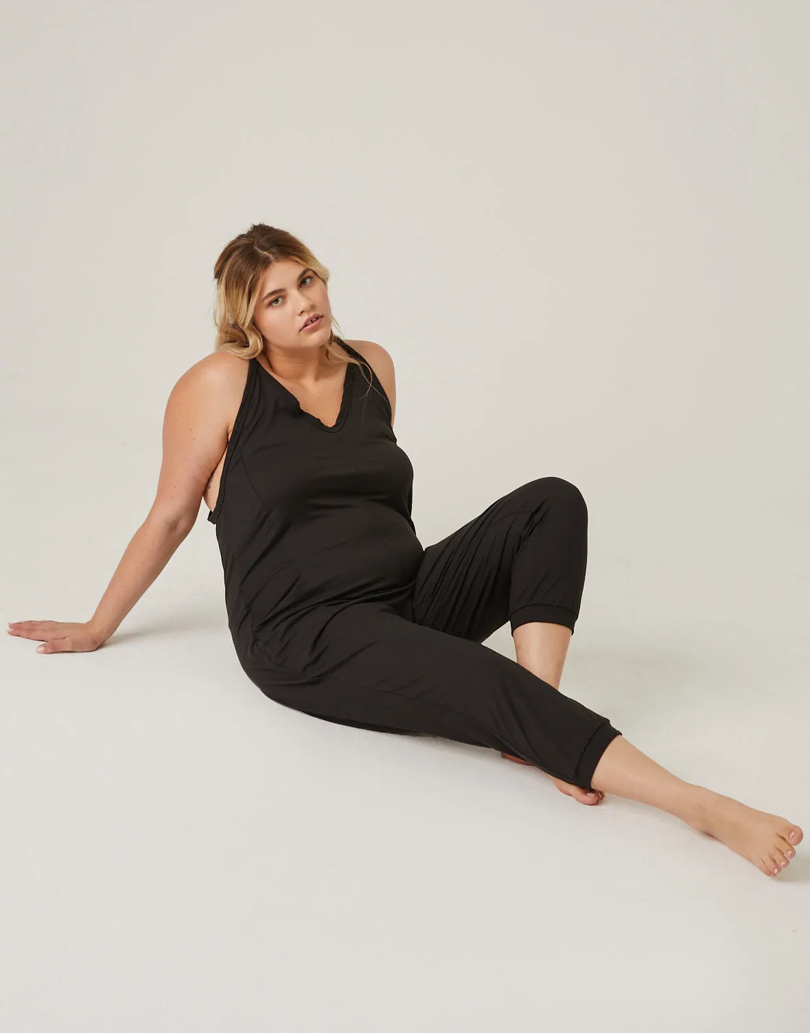 Plus Size Comfy Knit Jumpsuit