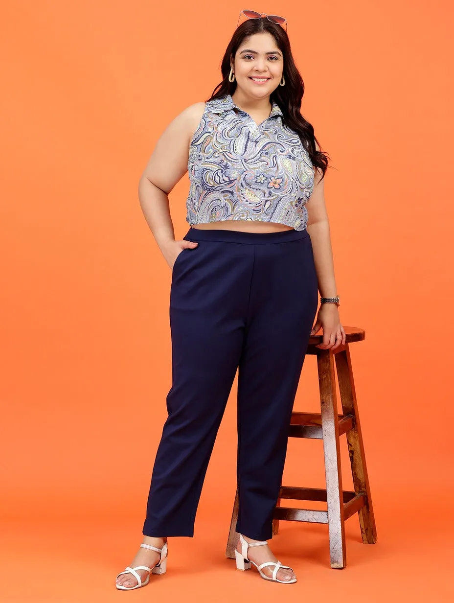 Plus Size Women Cigarette Pants