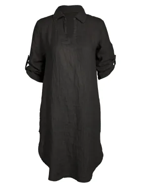 POLETTE linen tunic - Black