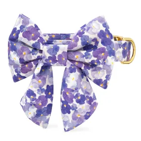 Pressed Pansies Lady Bow Collar