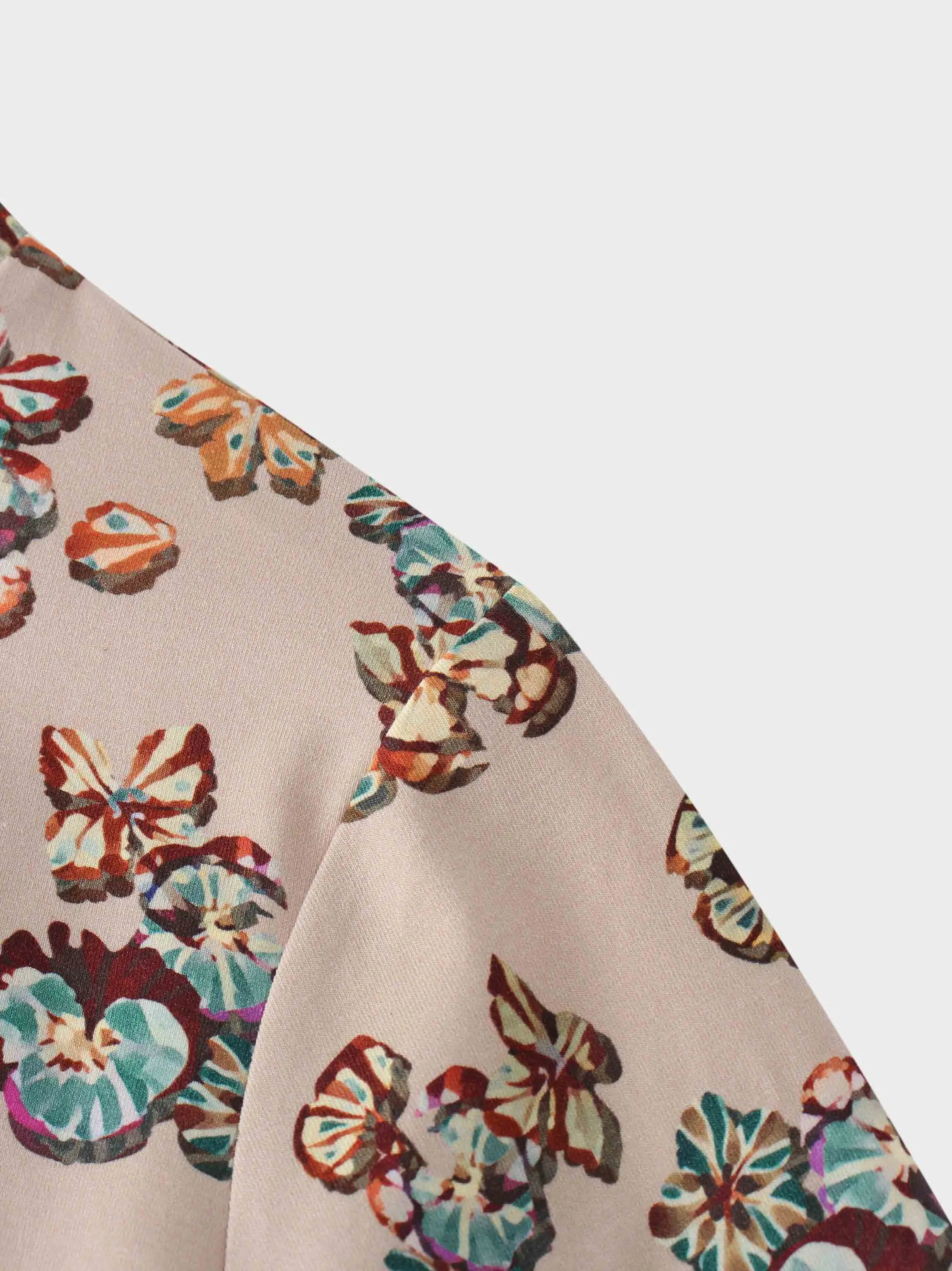 Printed Modal Turtleneck-Popcorn Floral