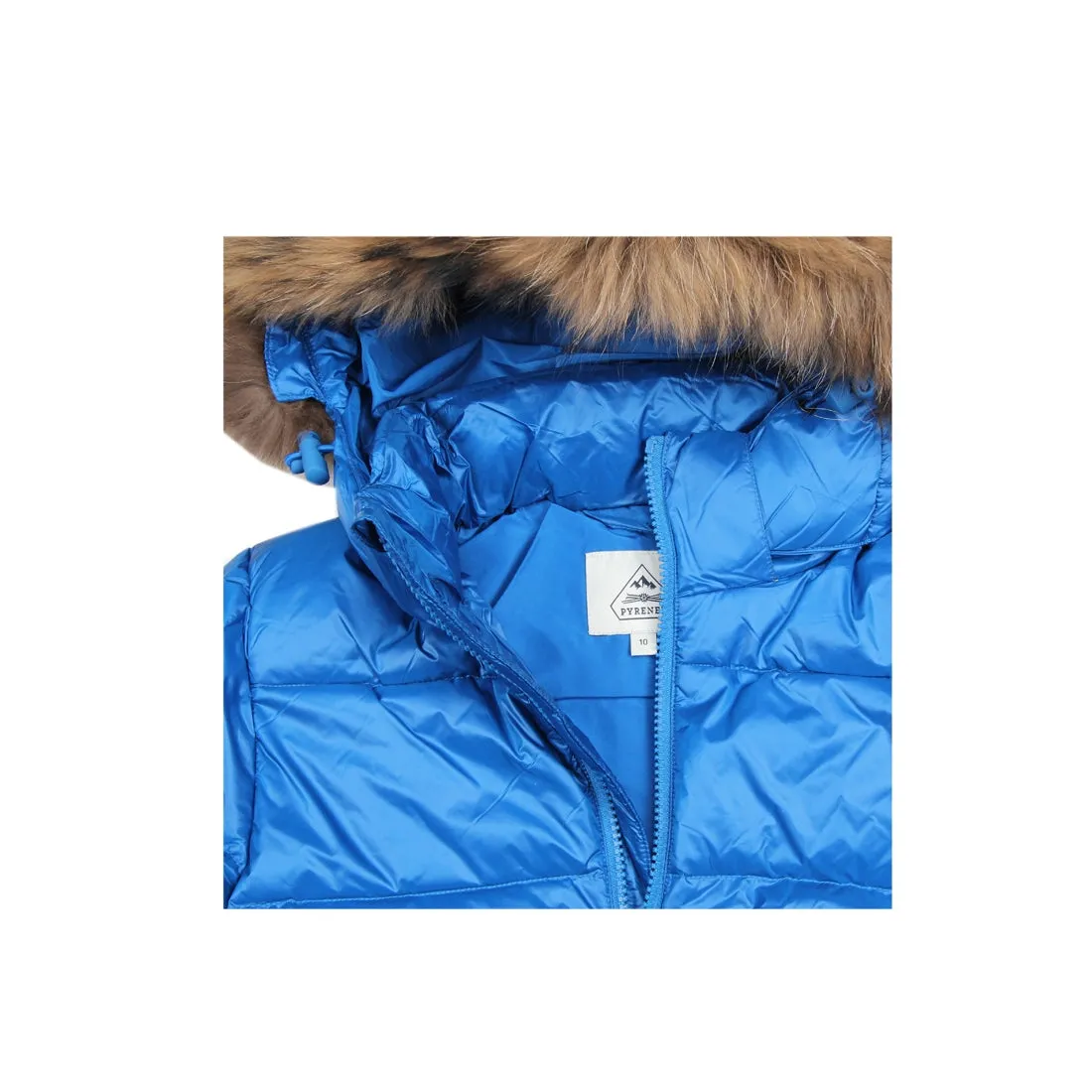 Pyrenex Toddler Real Fur Blue Jacket