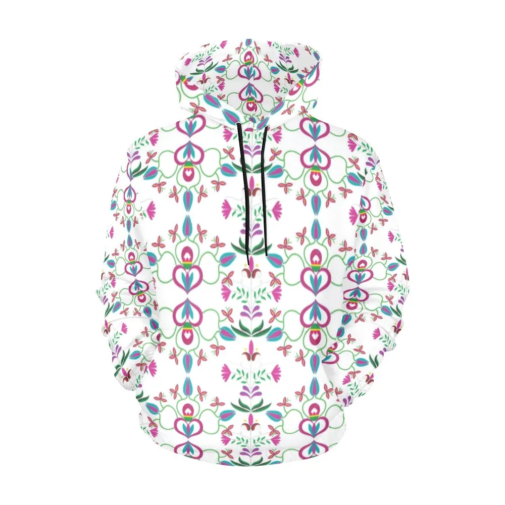 Quilled Divine White Hoodie for Men (USA Size)