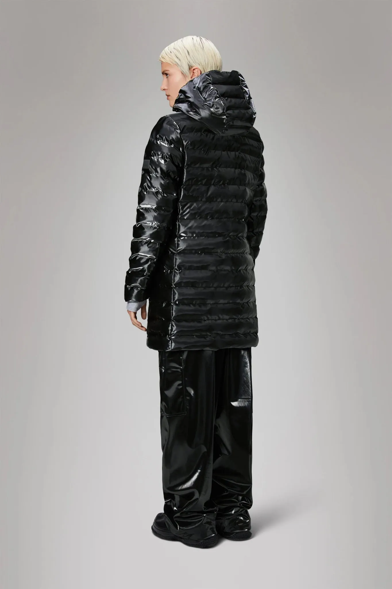 RAINS LOHJA Long Puffer Curve Jacket W3T3