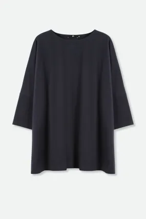 RAYA BOATNECK OVERSIZED TUNIC IN ITALIAN COTTON JERSEY