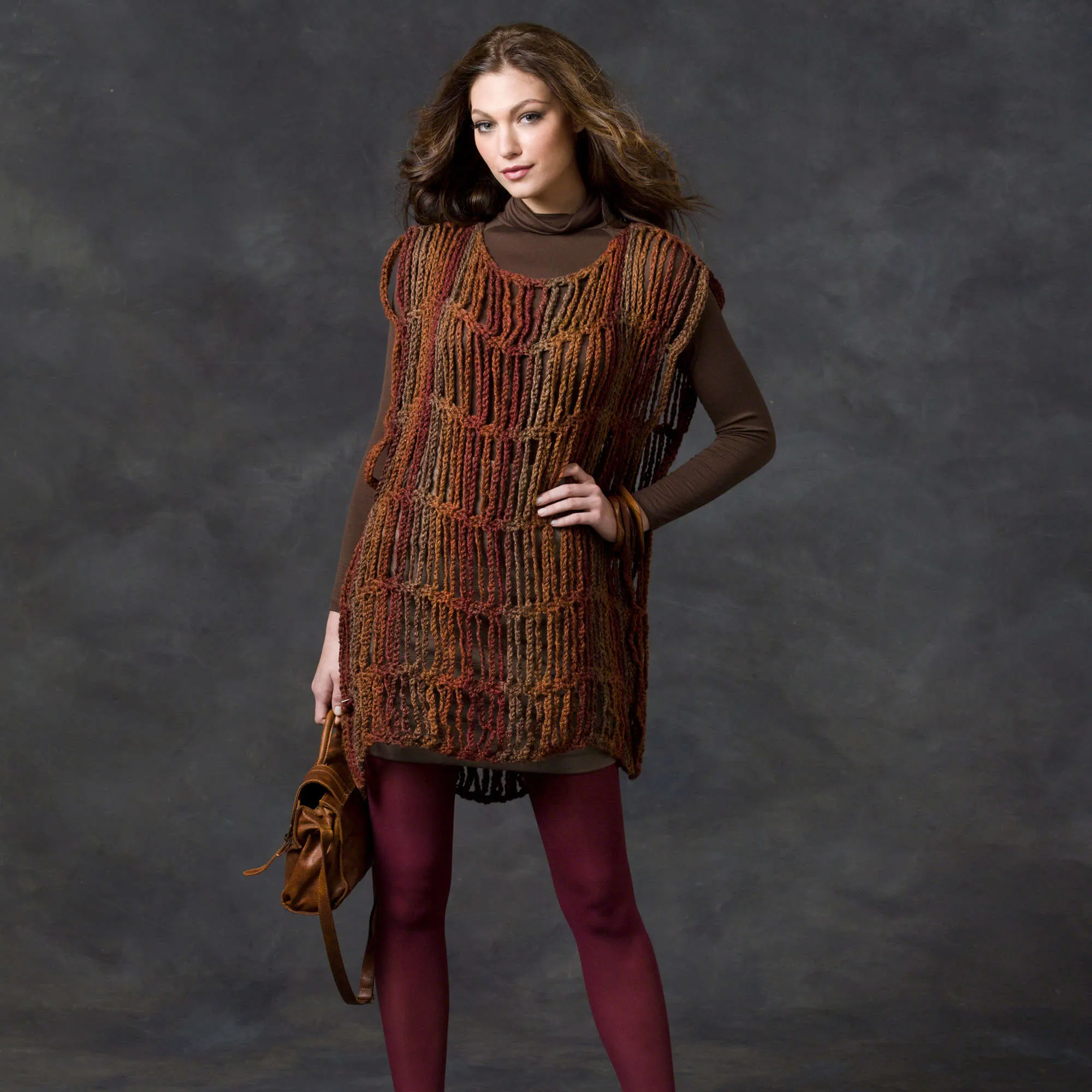 Red Heart Crochet Drop Stitch Tunic