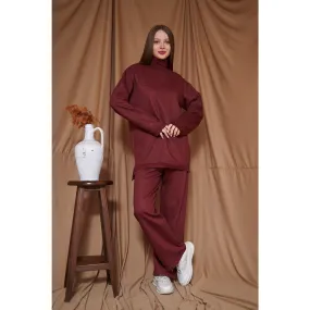 Red Melange Oversized Co-Ord Set