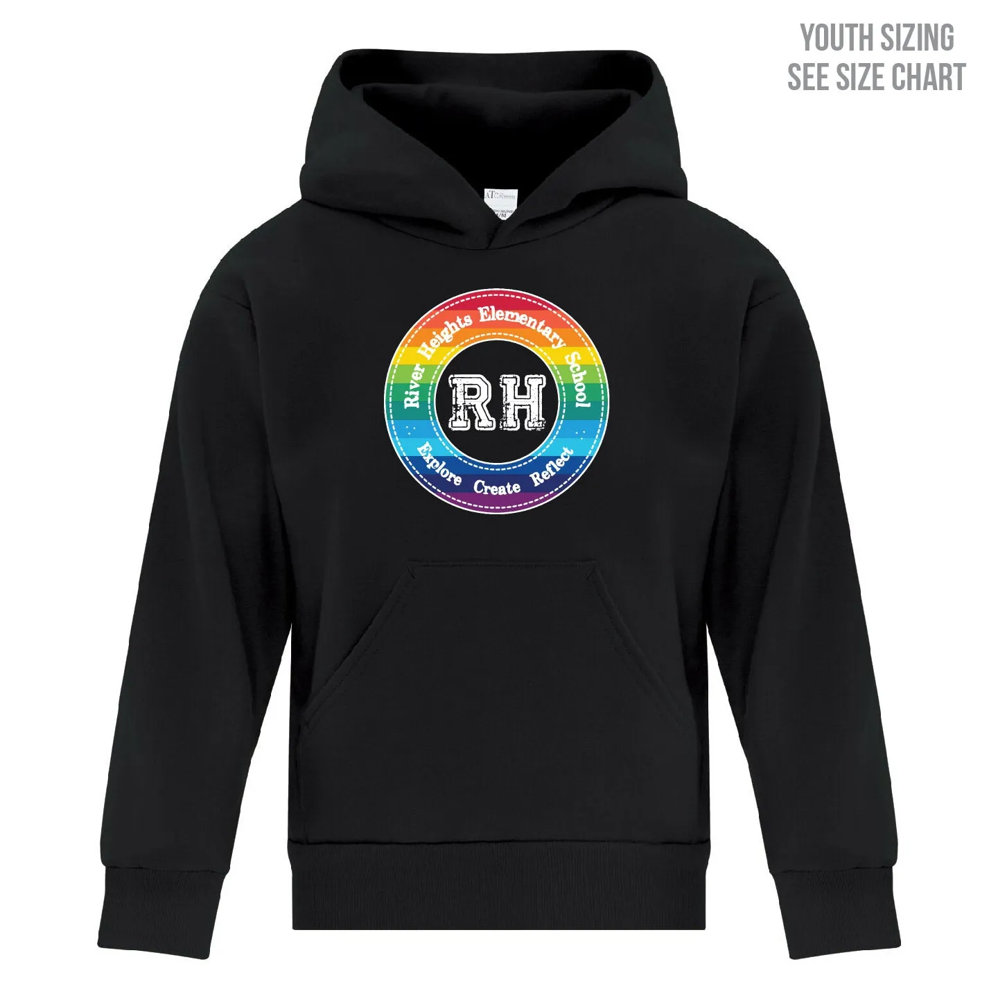 River Heights Pride Crest YOUTH Pullover Hoodie (RHEST005-Y2500)