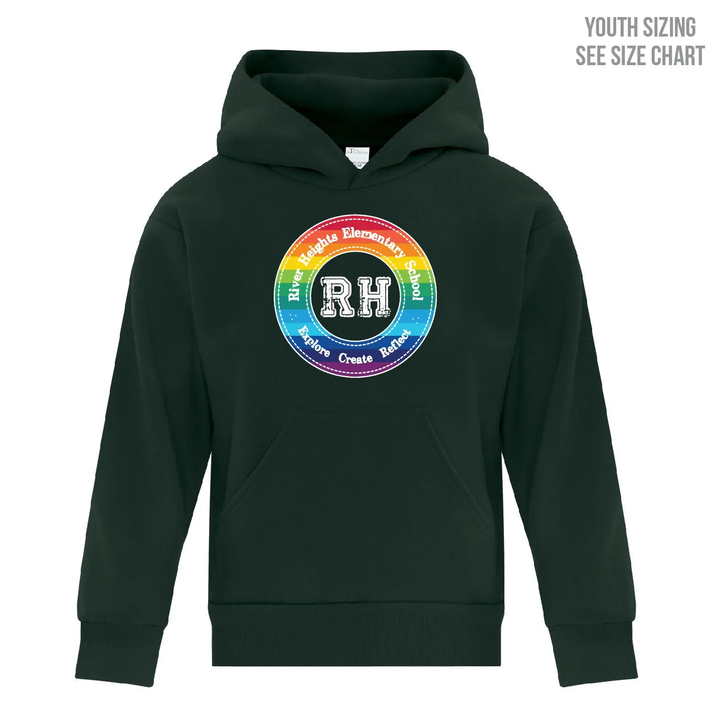 River Heights Pride Crest YOUTH Pullover Hoodie (RHEST005-Y2500)