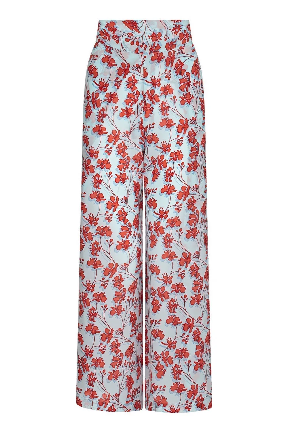 Silk Gabija Palazzo Pants FLAMBOYANT FLOWER