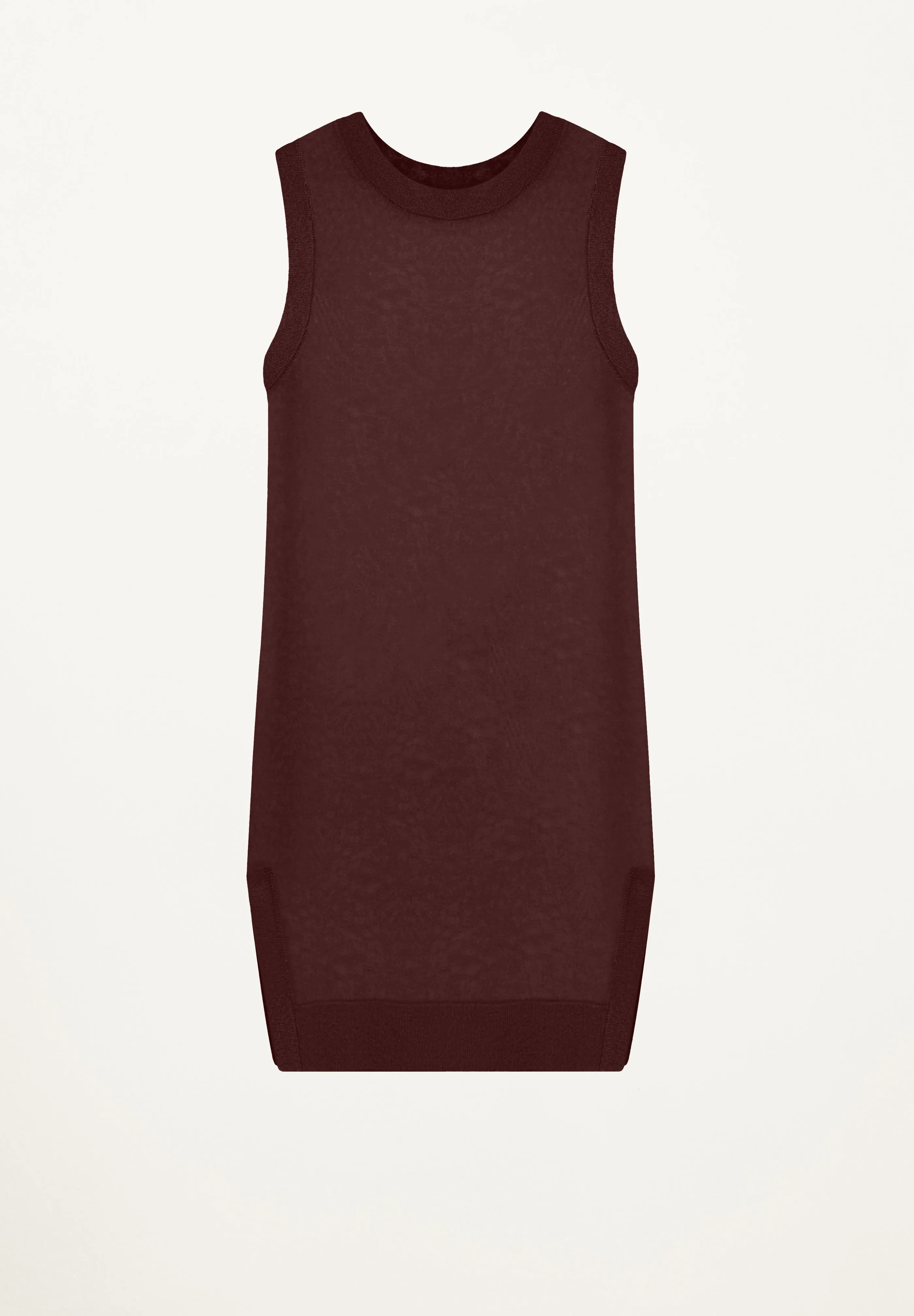 Sleeveless Tunic in Plum