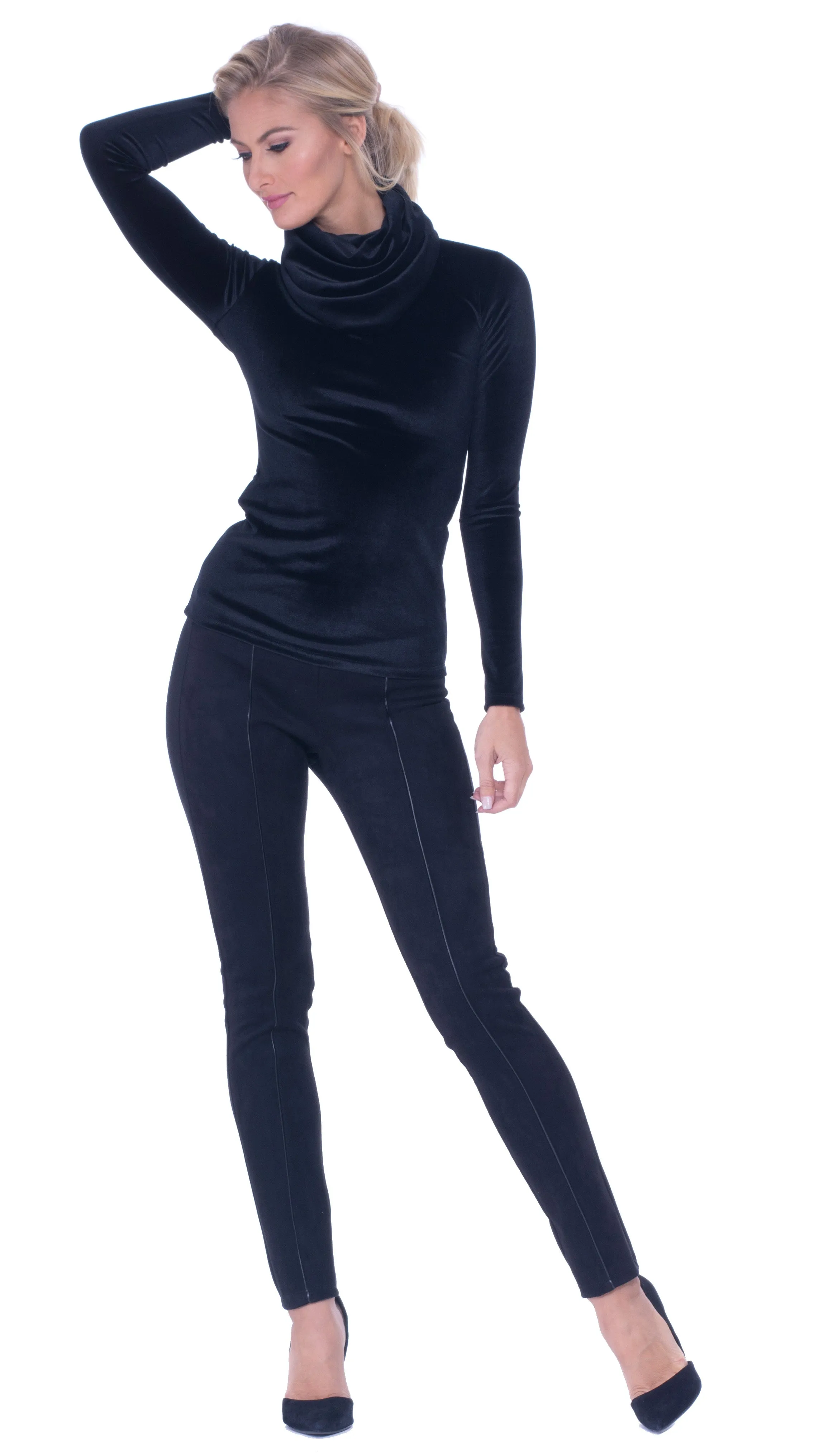 Stacy Velvet Turtleneck top