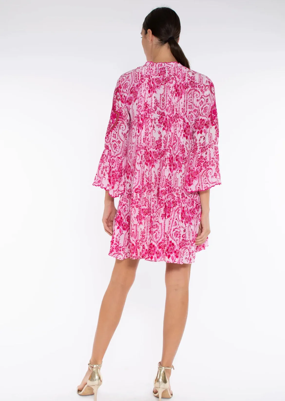 Stylianos Dress - Fuxia Flowers & Paisleys