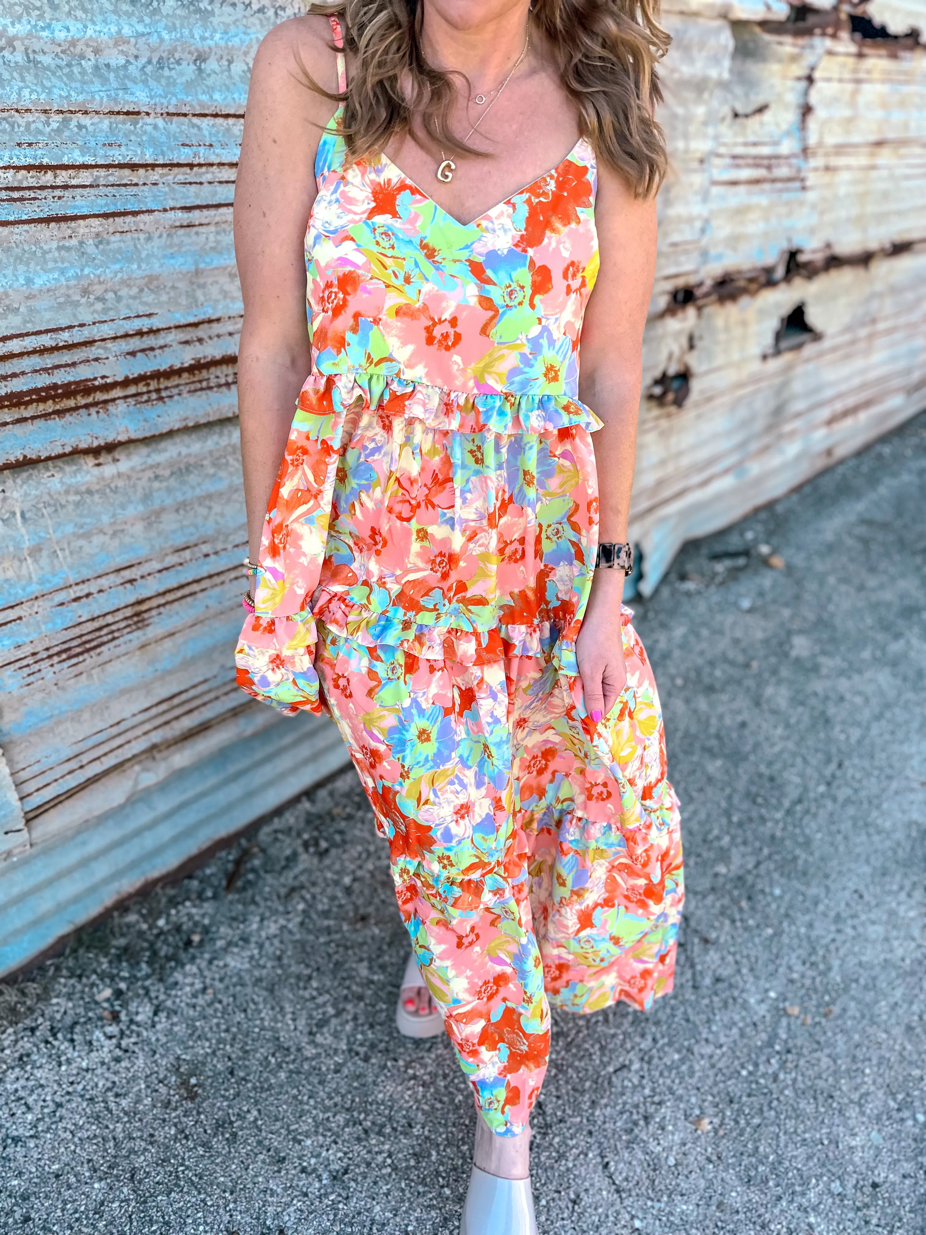 Sunny Skies Floral Long Dress