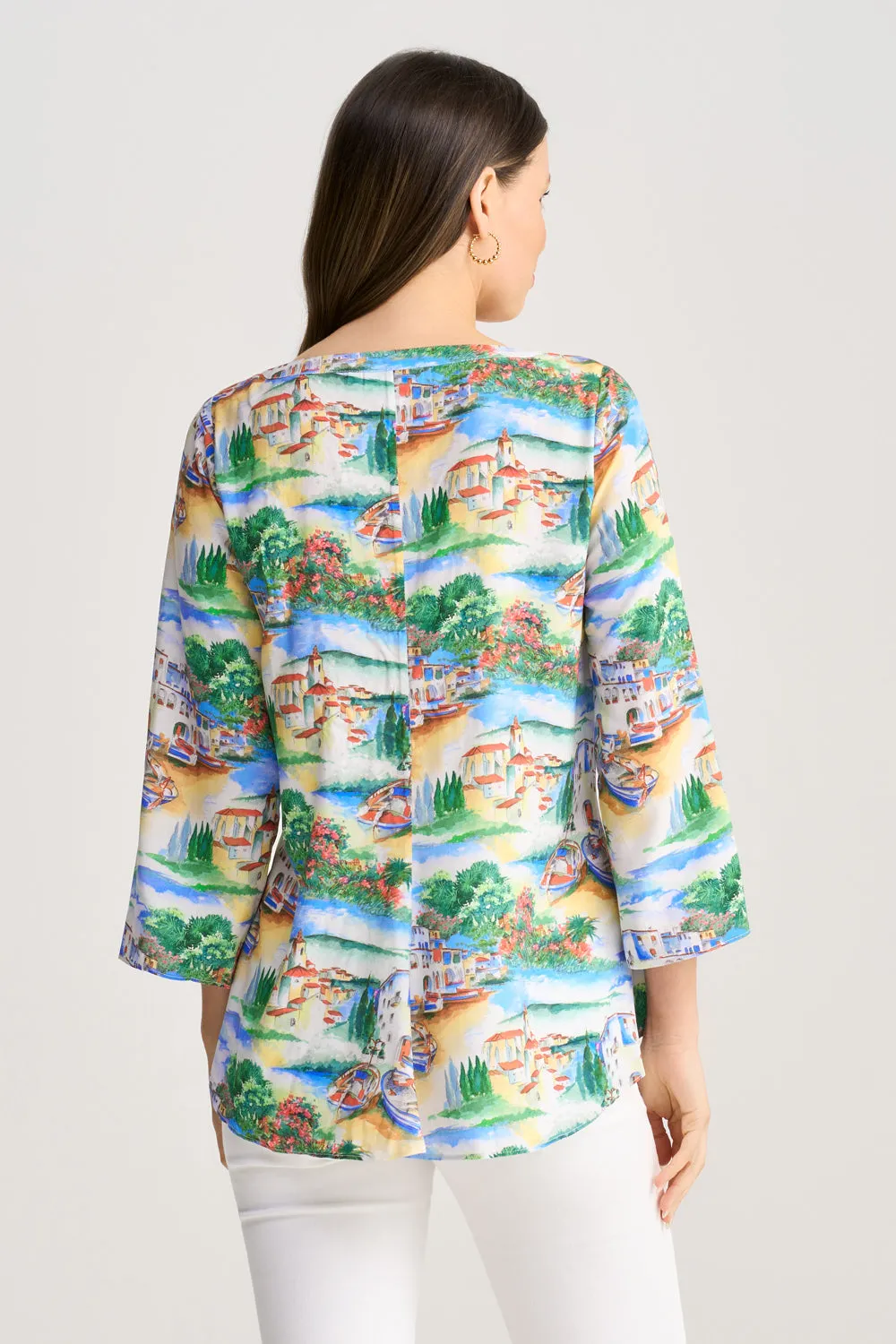 Swing Hem Tunic - Holiday Print