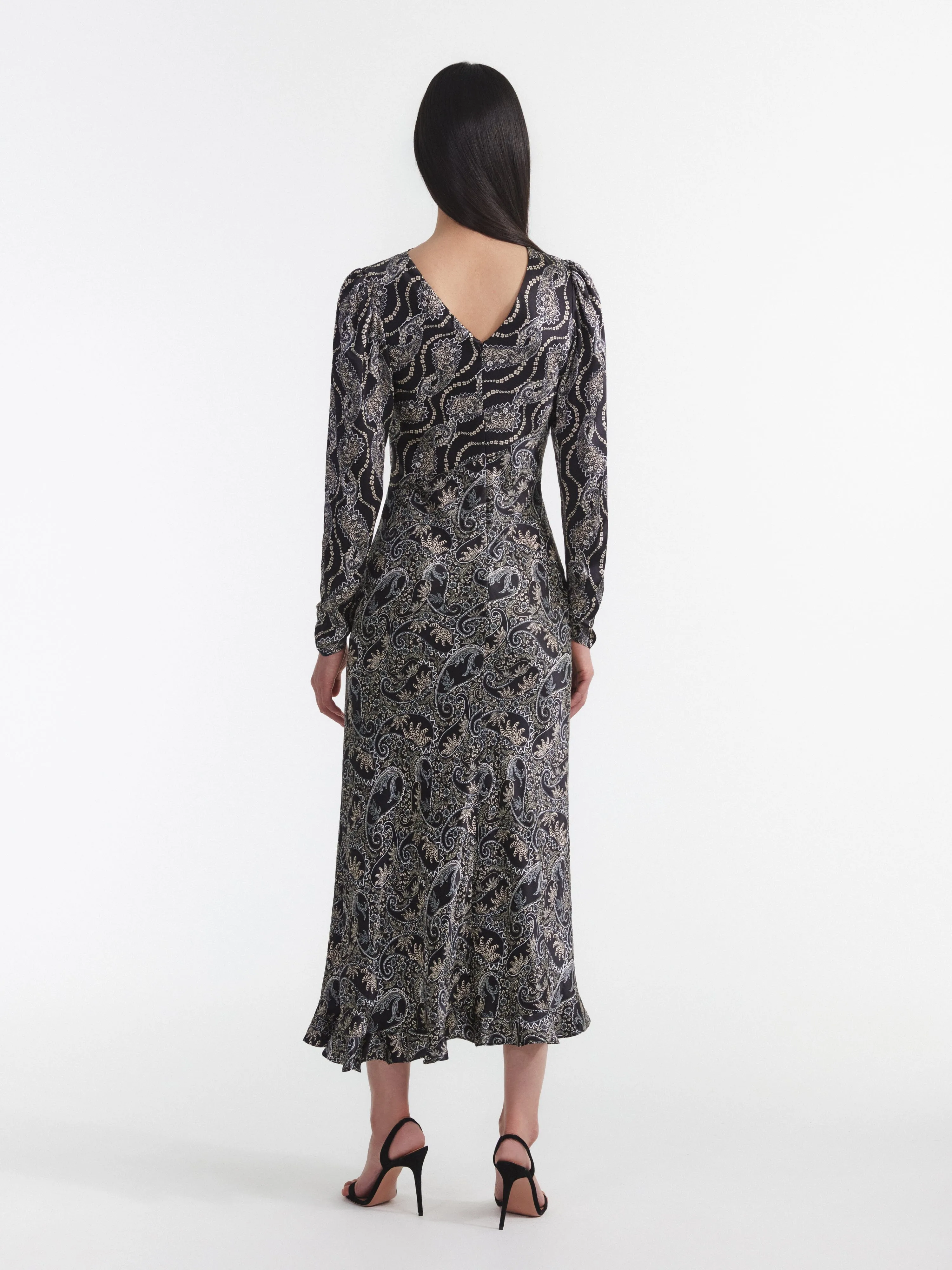 Sylvie Dress in Arabesque Noir