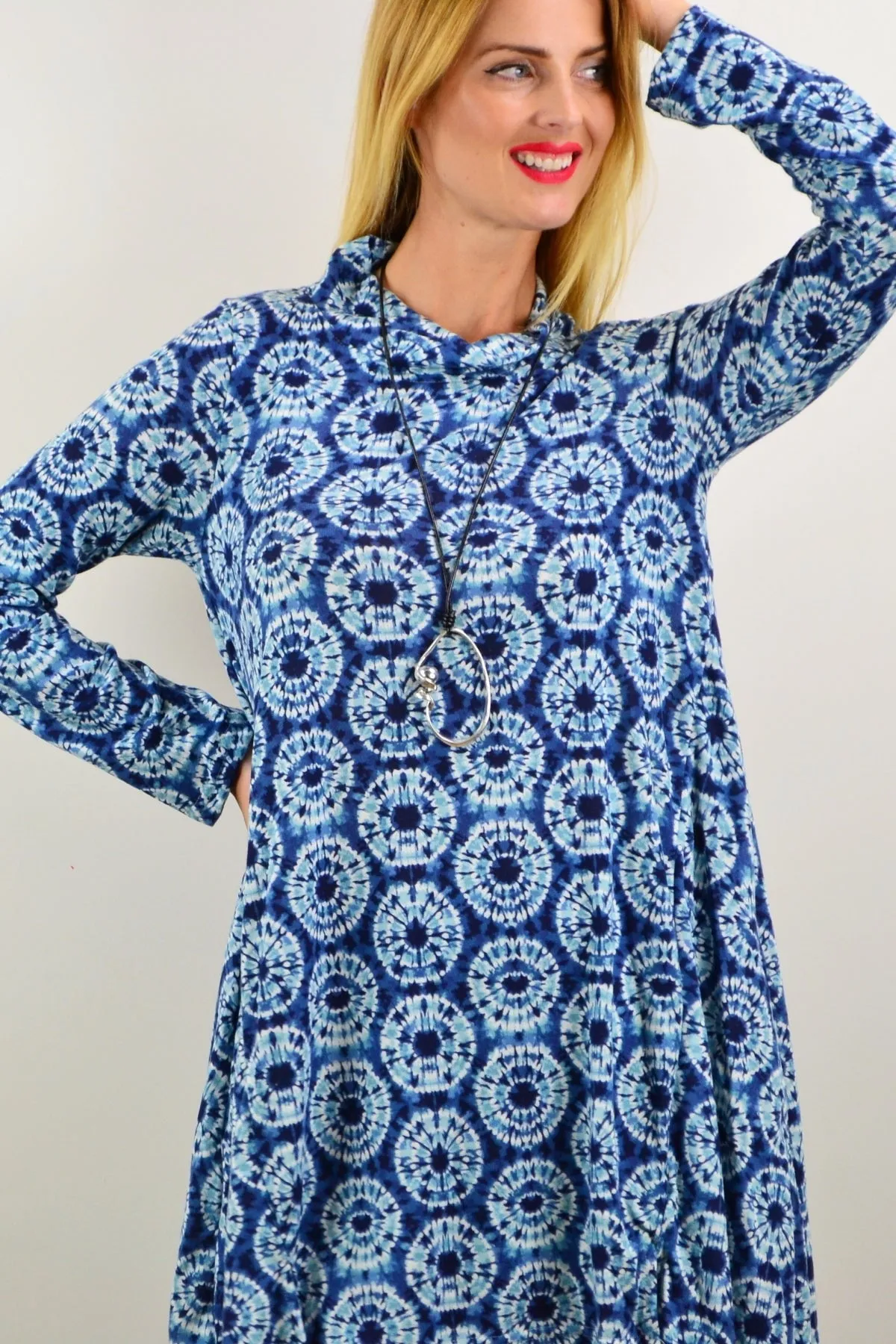 Tie Dye Fleece Tunic Dress