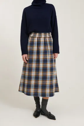 Tilde Skirt - Tobacco brown / classic blue