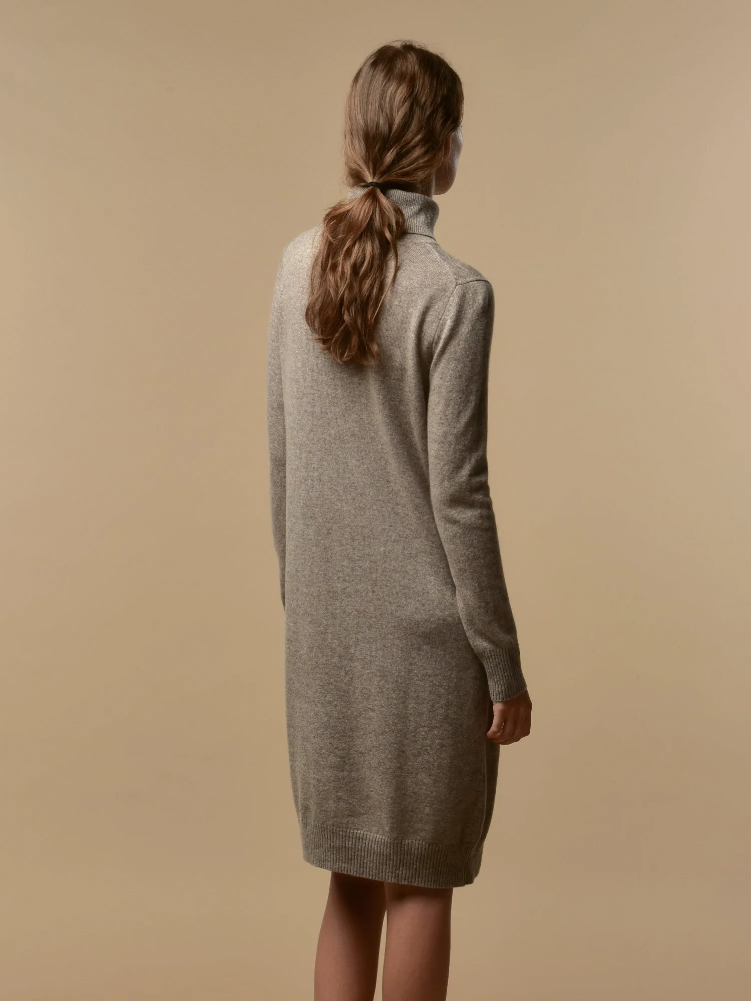 Turtleneck Dress_Beige