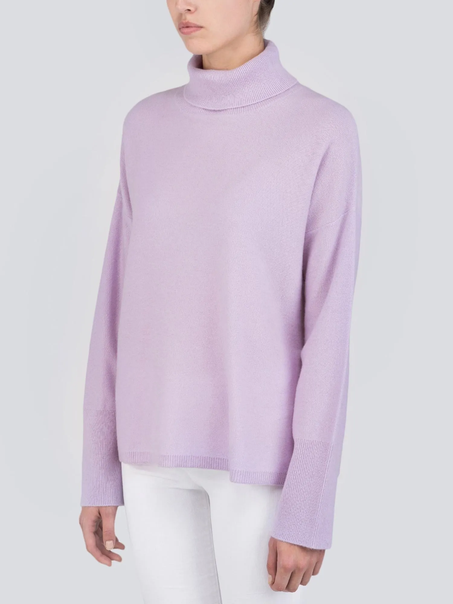 Turtleneck Loosefit Tunic_Lavender