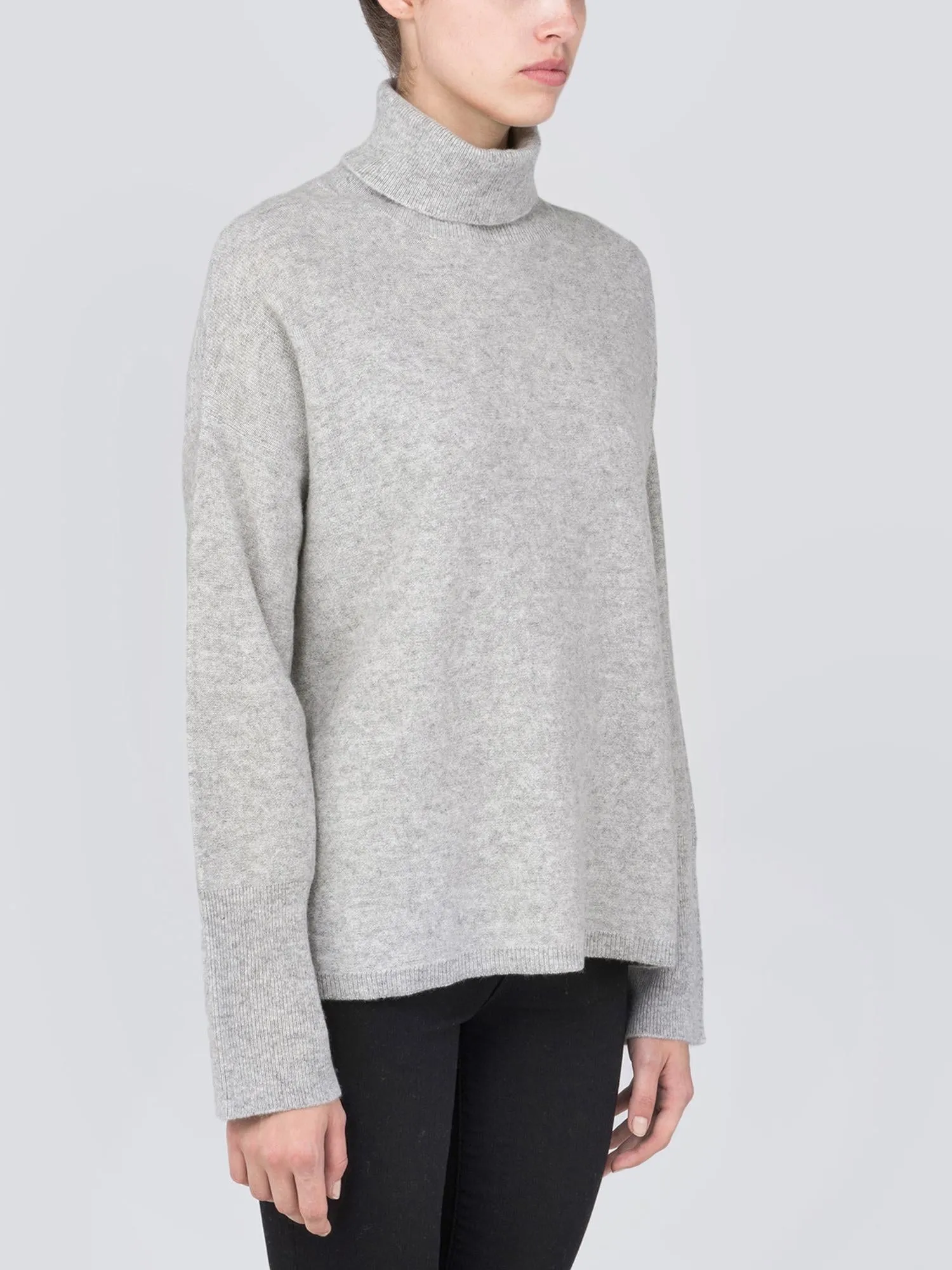 Turtleneck Loosefit Tunic_Light Grey