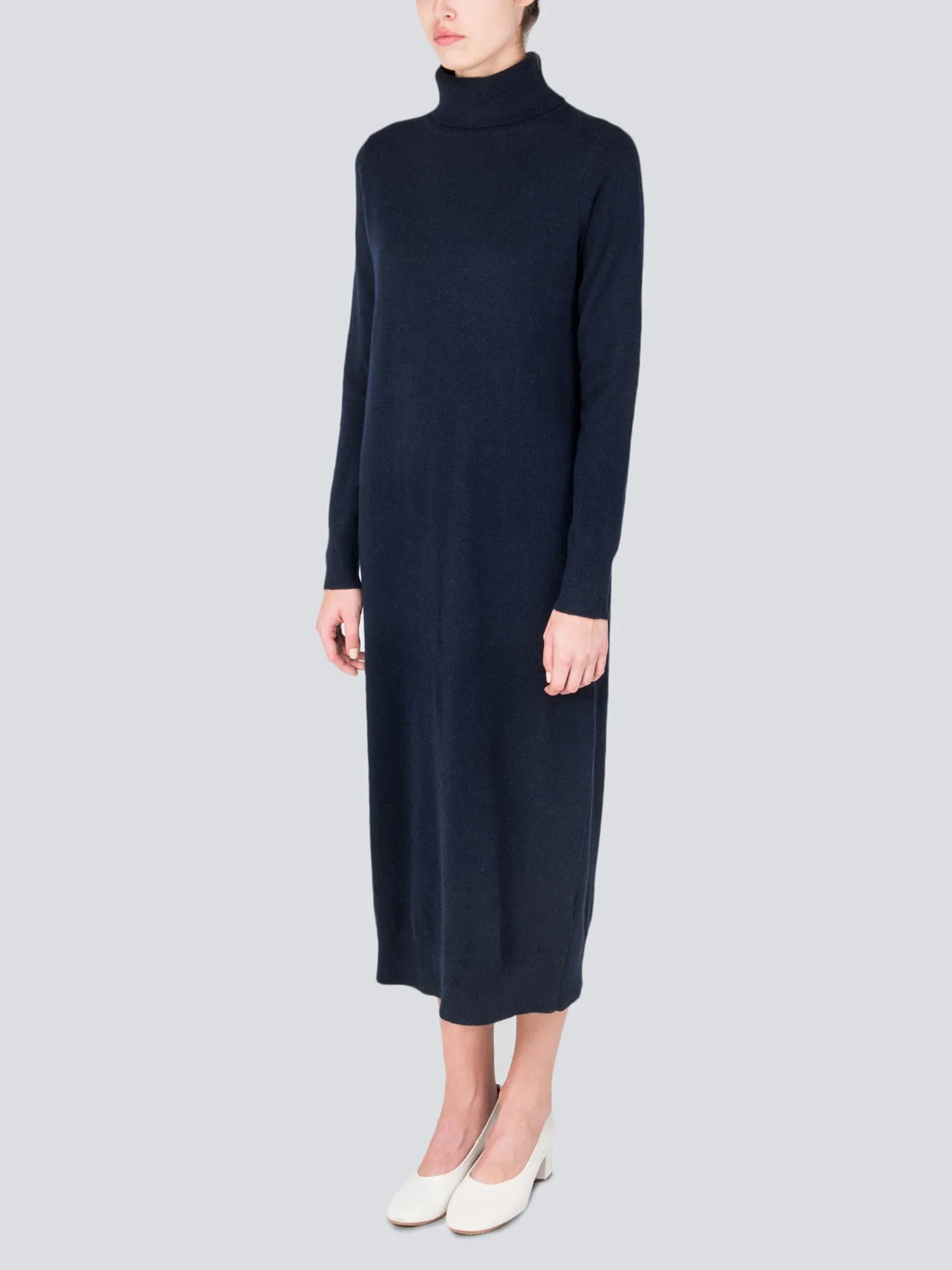 Turtleneck Maxi Dress_Dark Navy