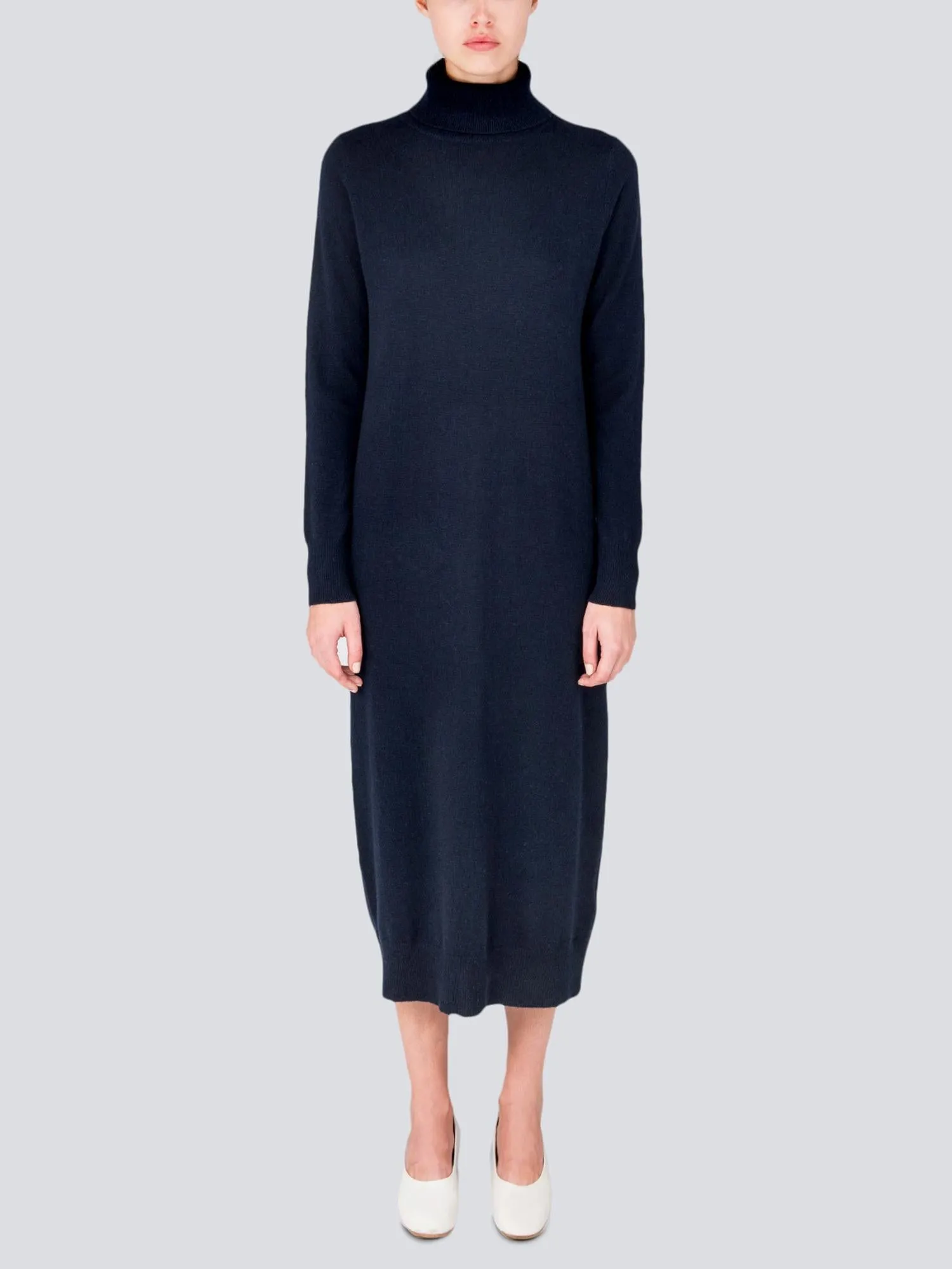 Turtleneck Maxi Dress_Dark Navy