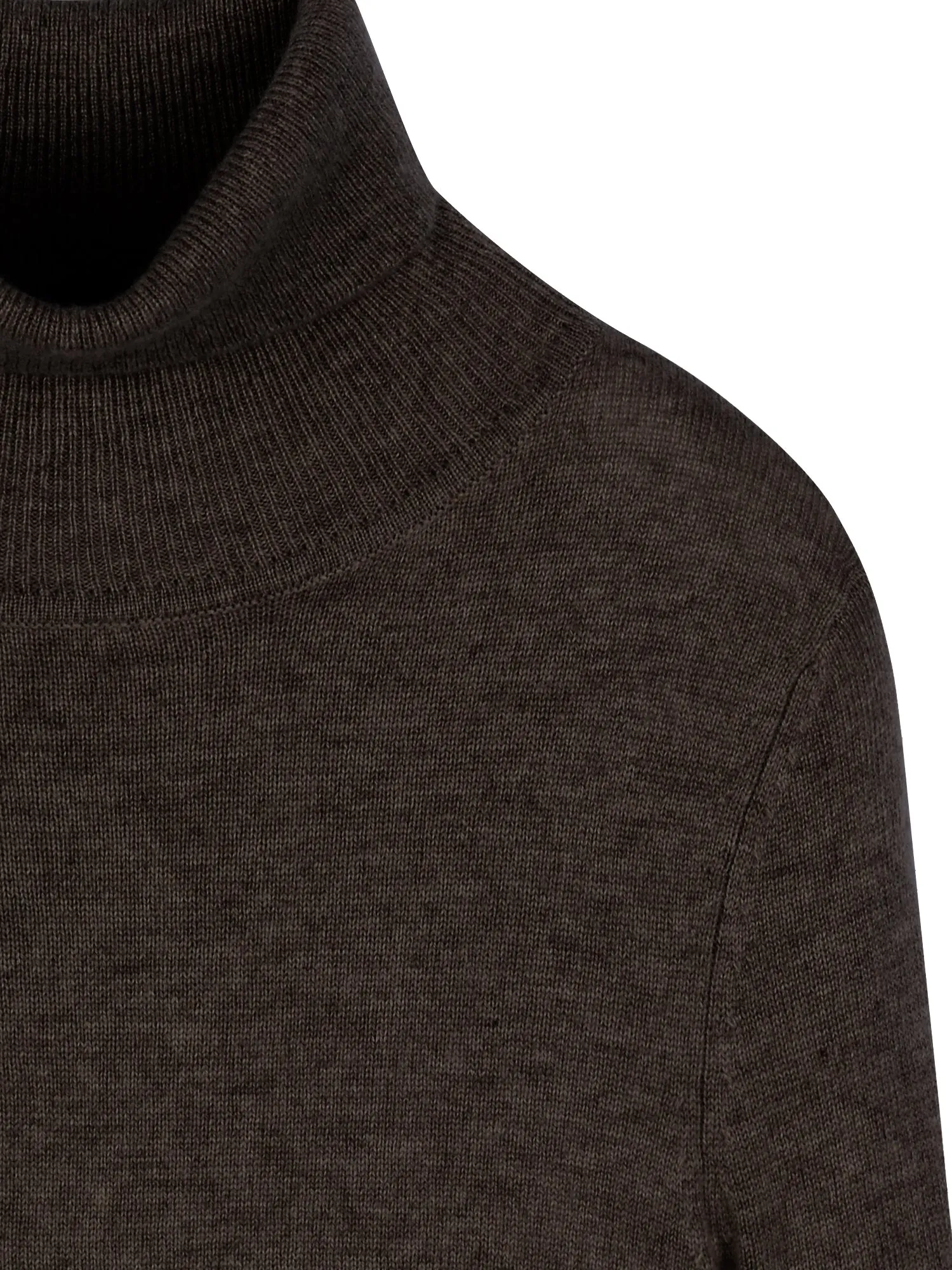 Turtleneck Slimfit Dress_Cocoa Brown