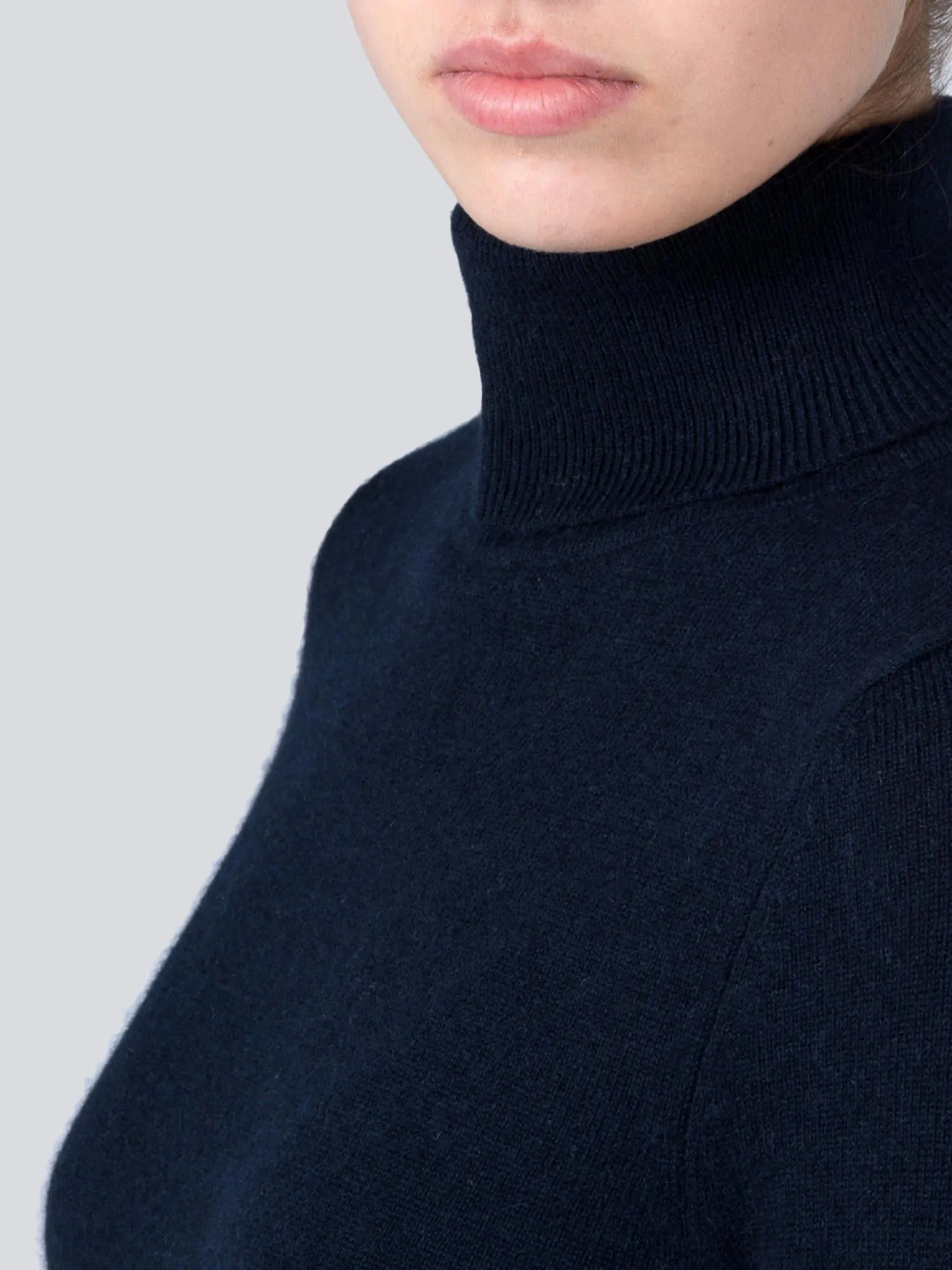 Turtleneck Slimfit Dress_Dark Navy