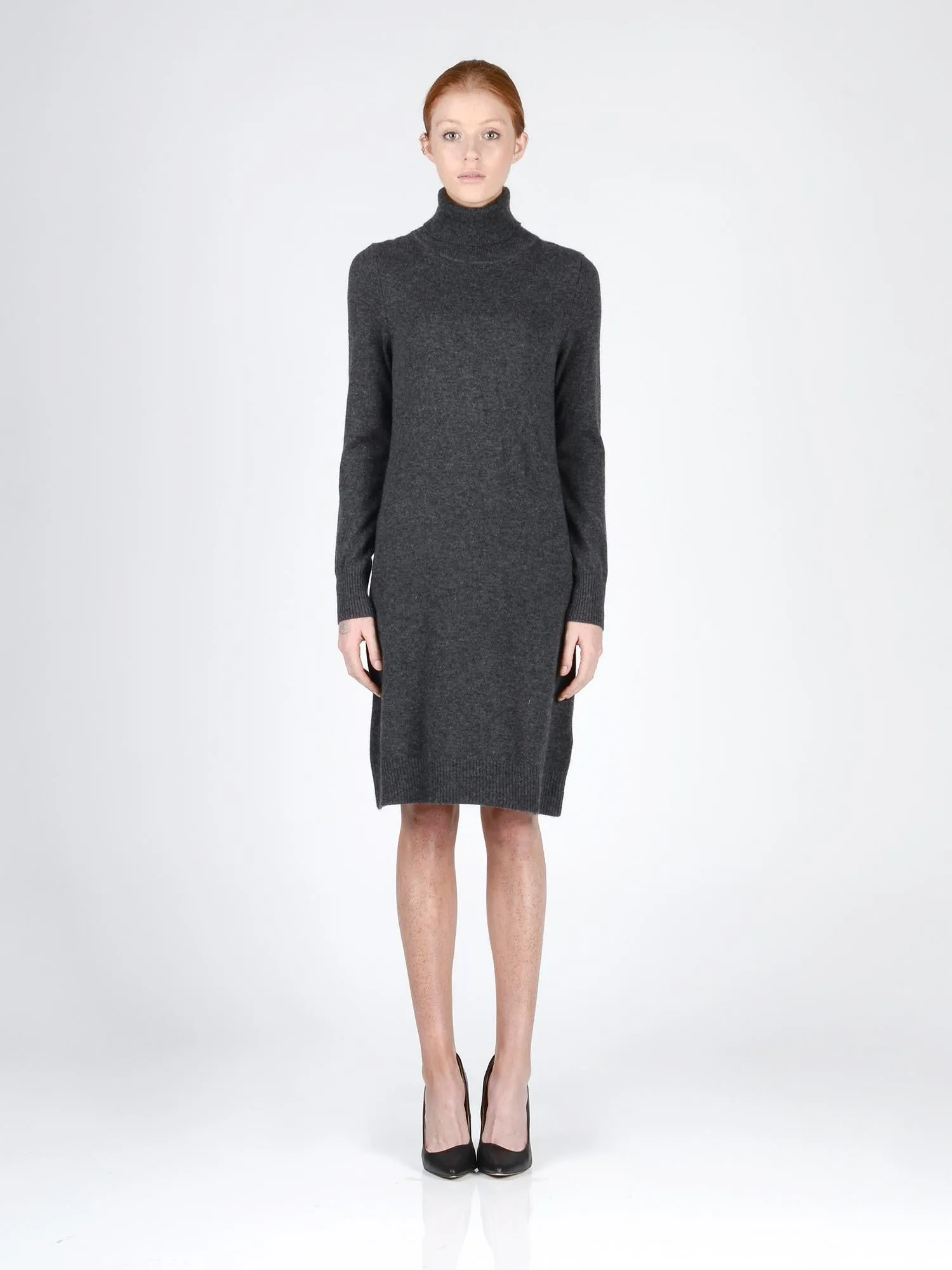 Turtleneck Slimfit Dress_Grey