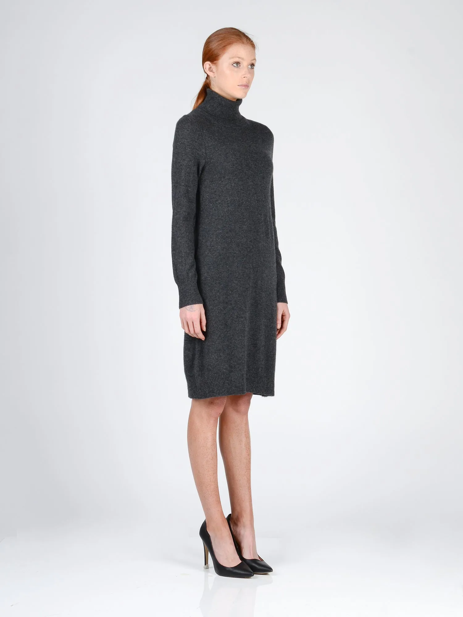 Turtleneck Slimfit Dress_Grey