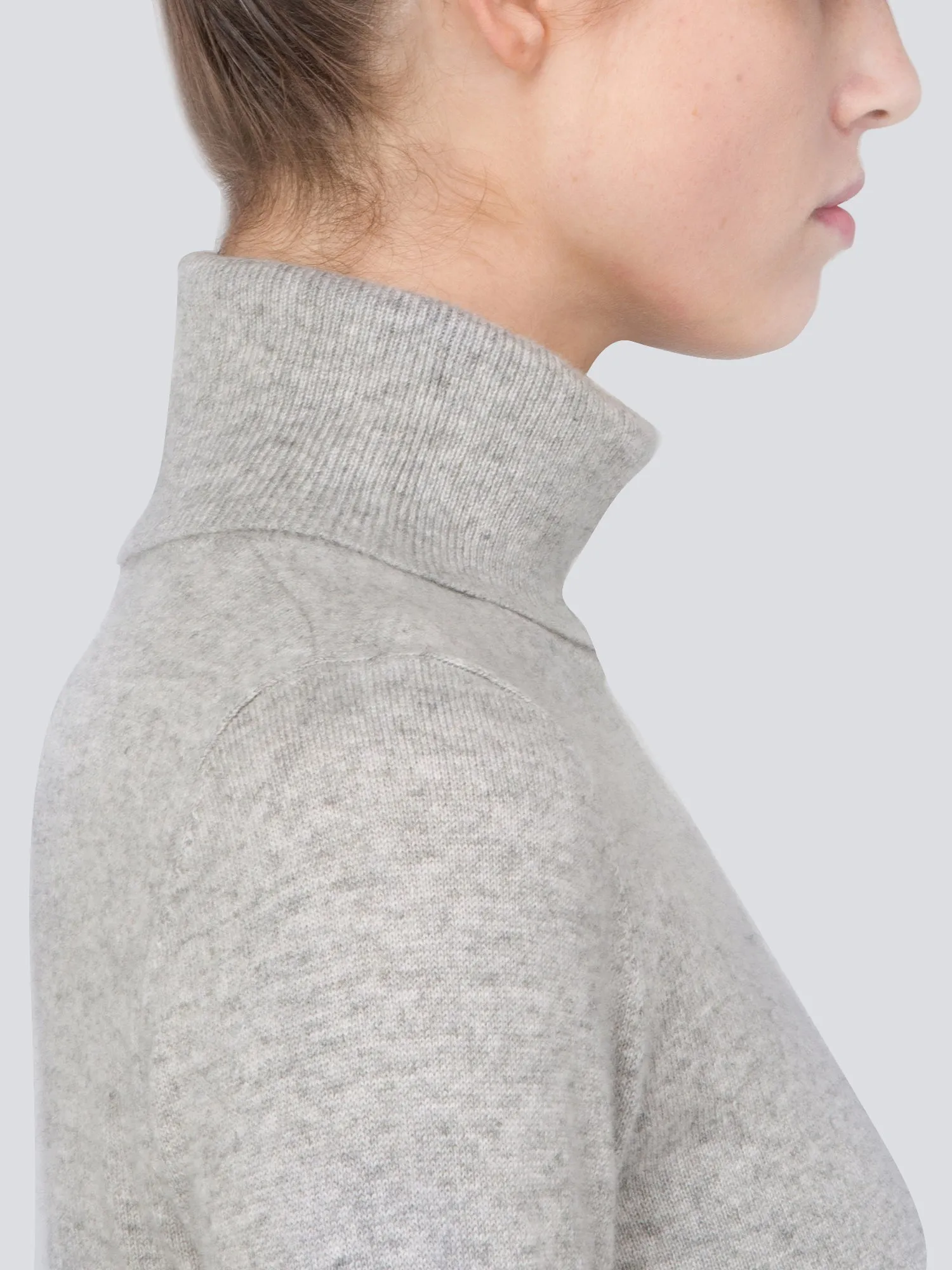 Turtleneck Slimfit Sweater_CB_Light Grey/Baby Blue