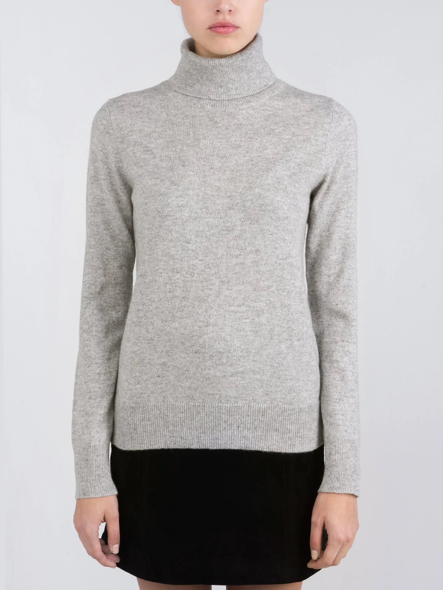 Turtleneck Slimfit Sweater_Light Grey