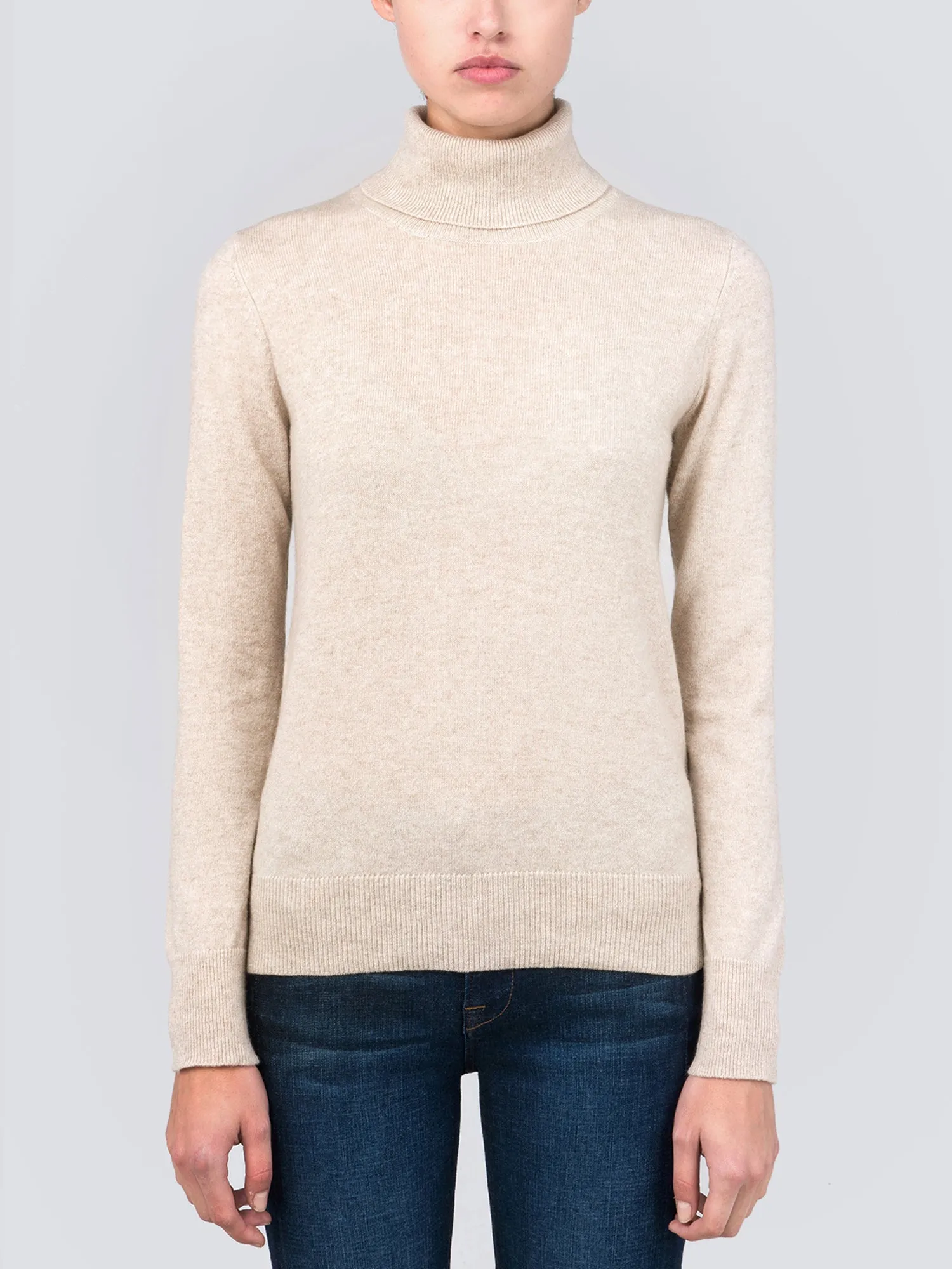 Turtleneck Slimfit Sweater_Oatmeal