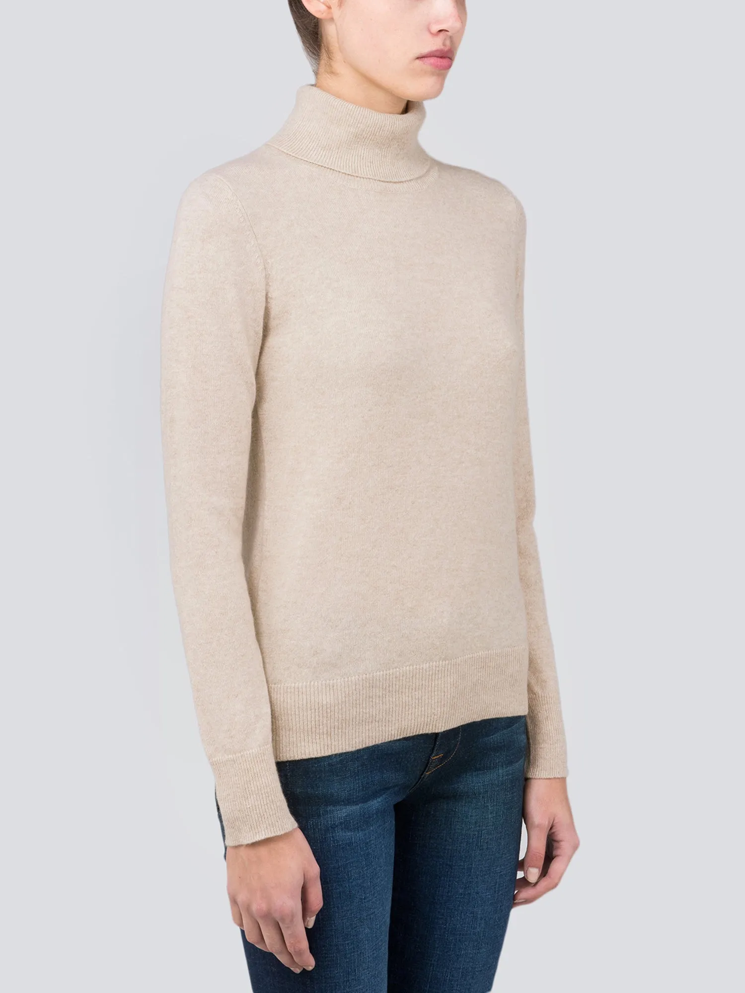 Turtleneck Slimfit Sweater_Oatmeal