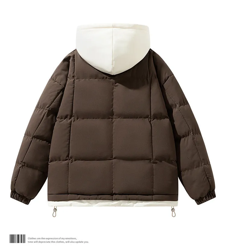 Two Tone Two Piece Unisex Puffer Jacket (3 colors)