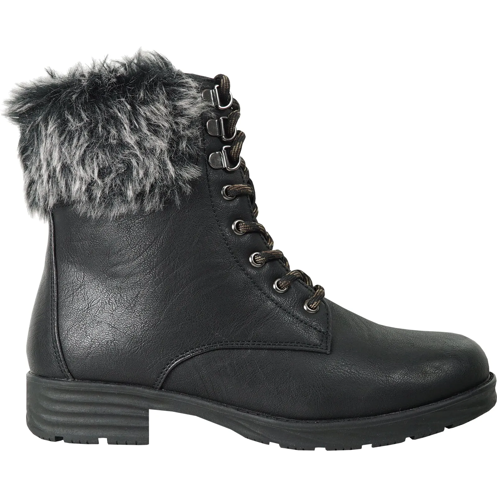 VANGELO Canada Waterproof Women Boot HF2604 Ankle Winter Fur Casual Boot Black