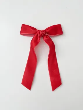 Velvet Ribbon Bow | Red