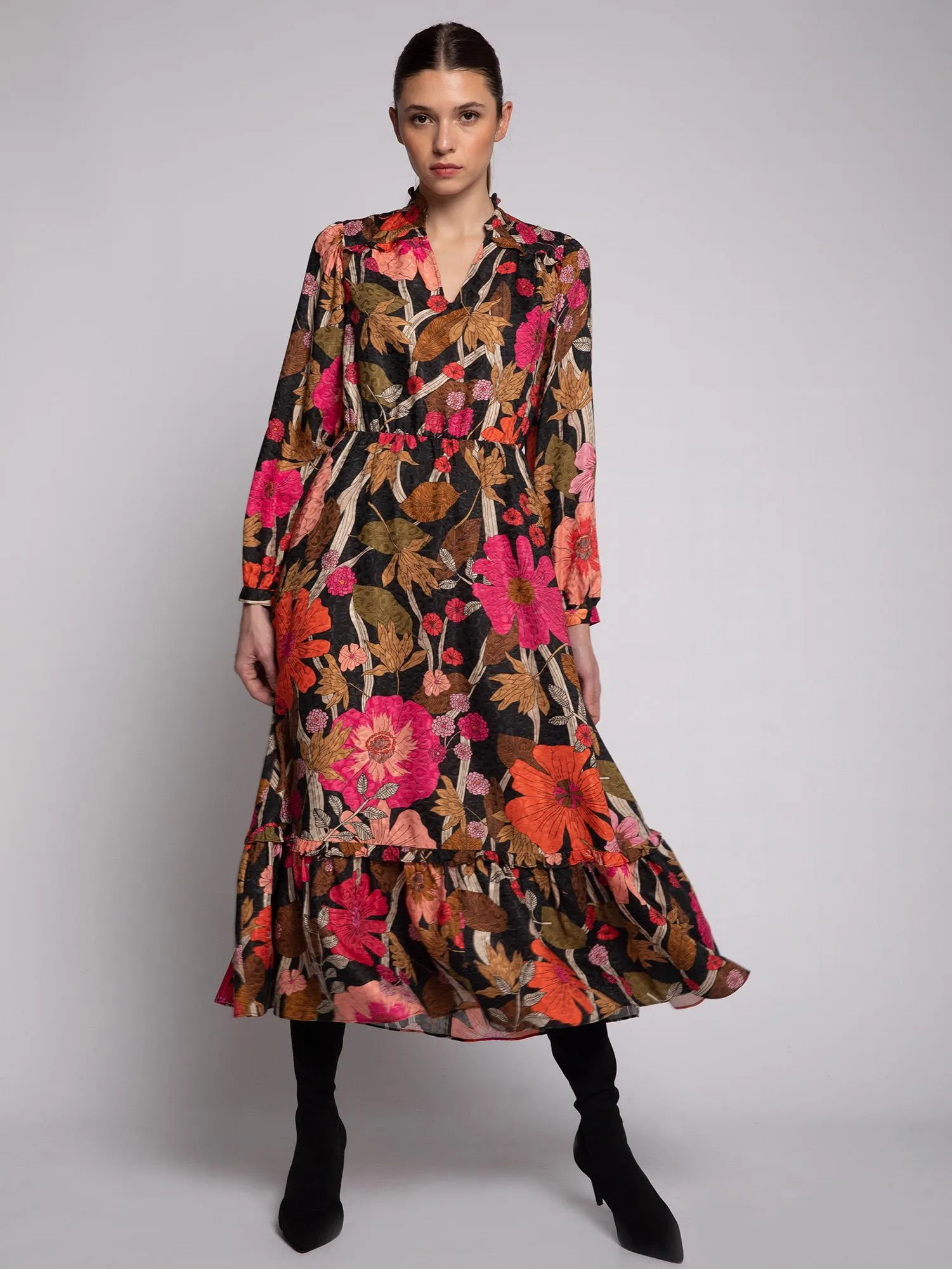 Vilagallo - Floral Midi Dress