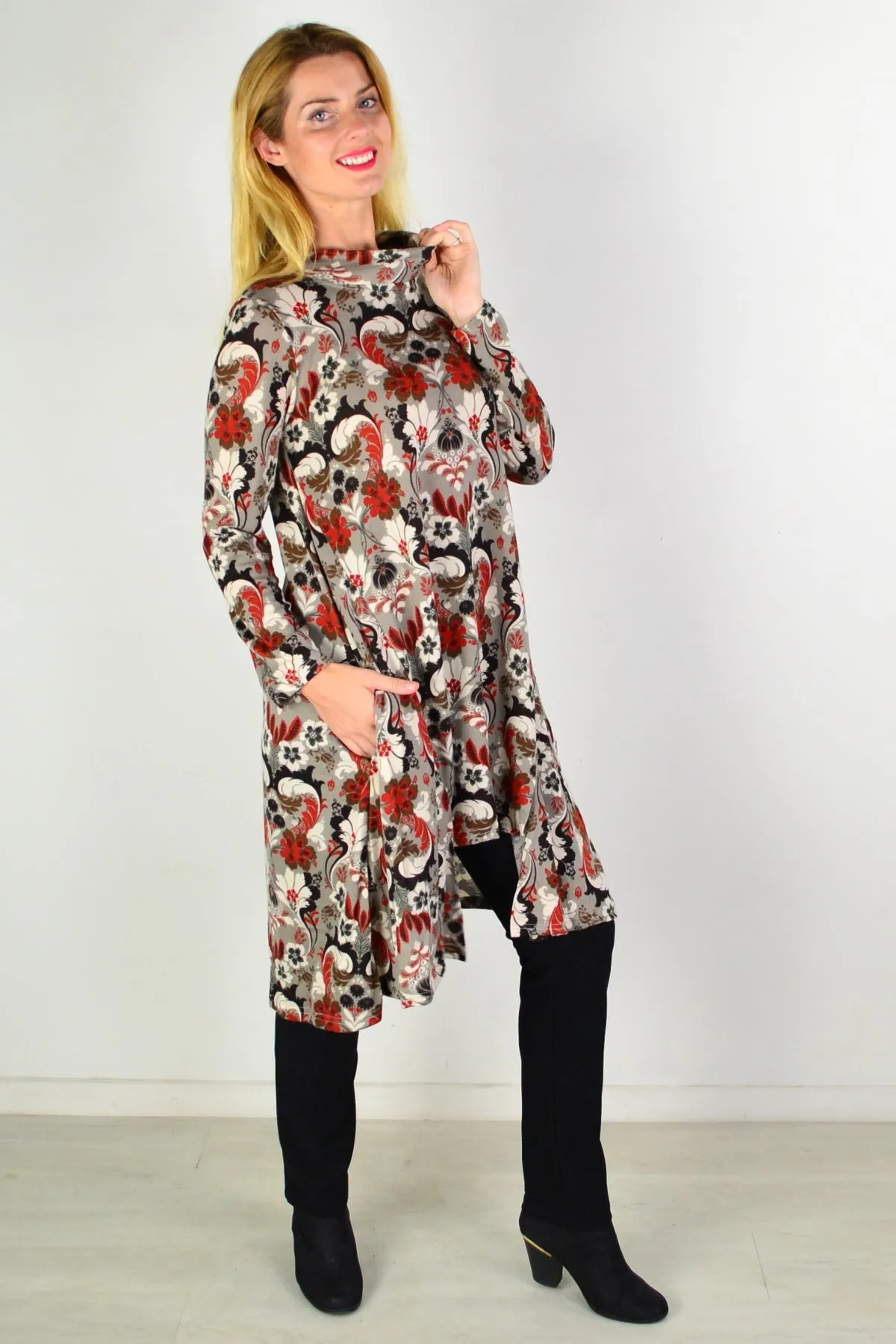 Vintage Fleece Tunic Dress