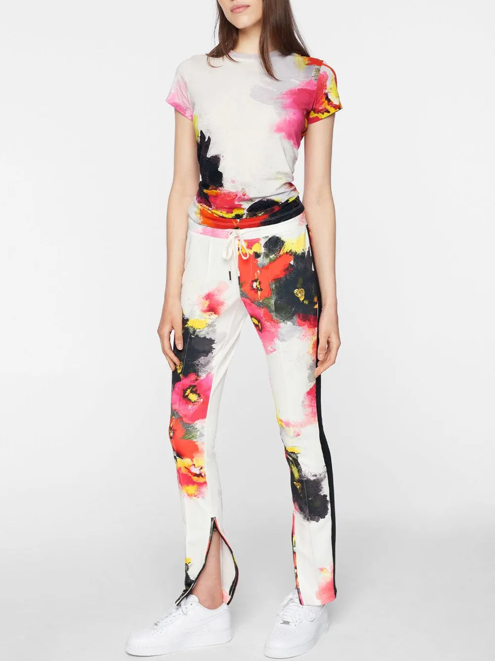 Watercolor floral cigarette pant