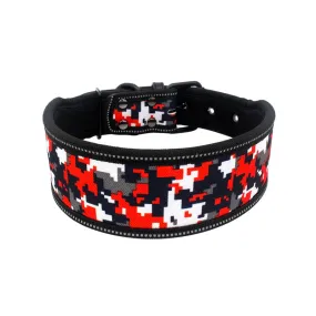 Wide Bold Camouflage Pattern Collars for Dogs