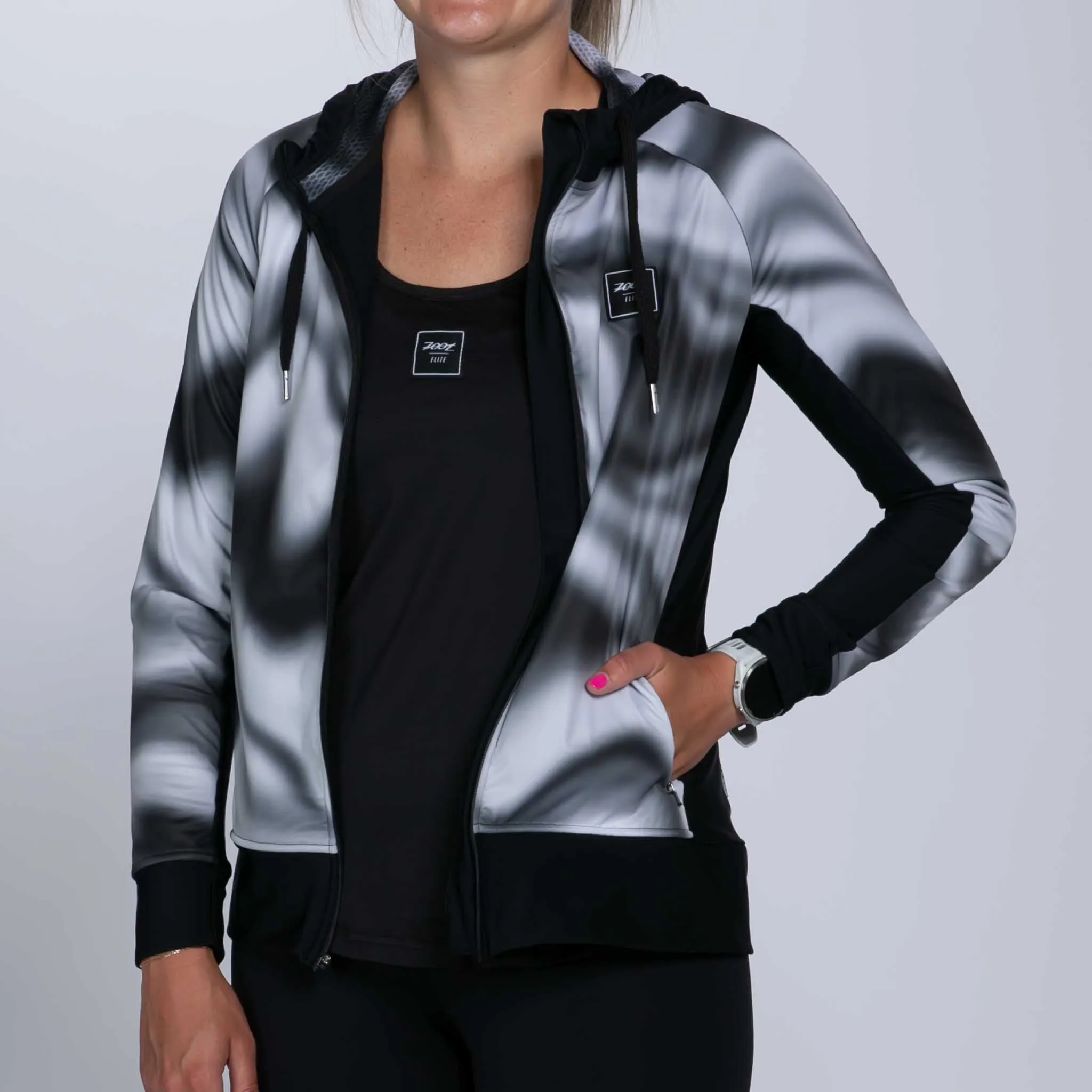 Womens Elite Thermo Shield Hoodie - Blur