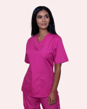 Women's Lightweight Scrub Tunic - Magenta