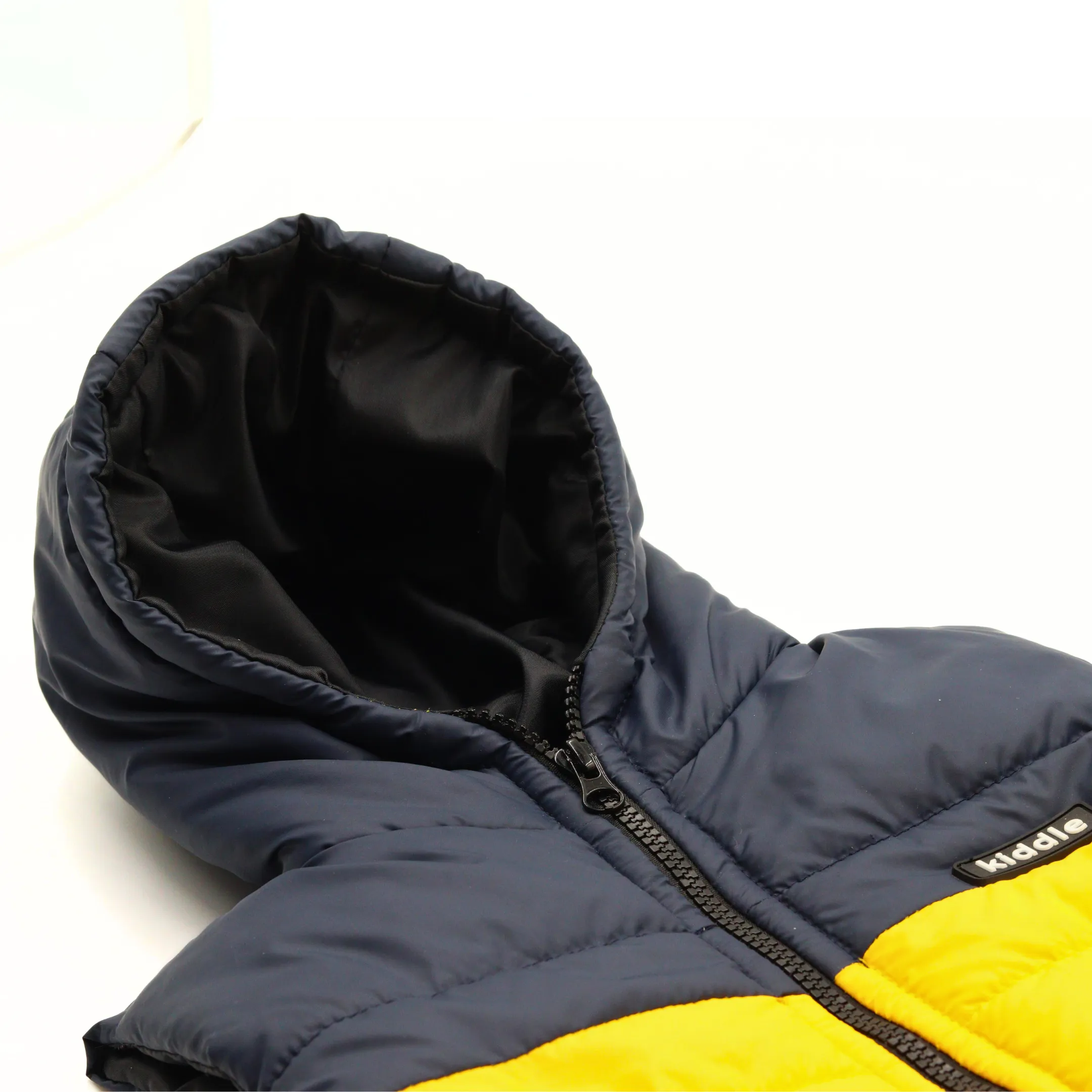 Yellow Sleeveless Puffer Hooded Jacket