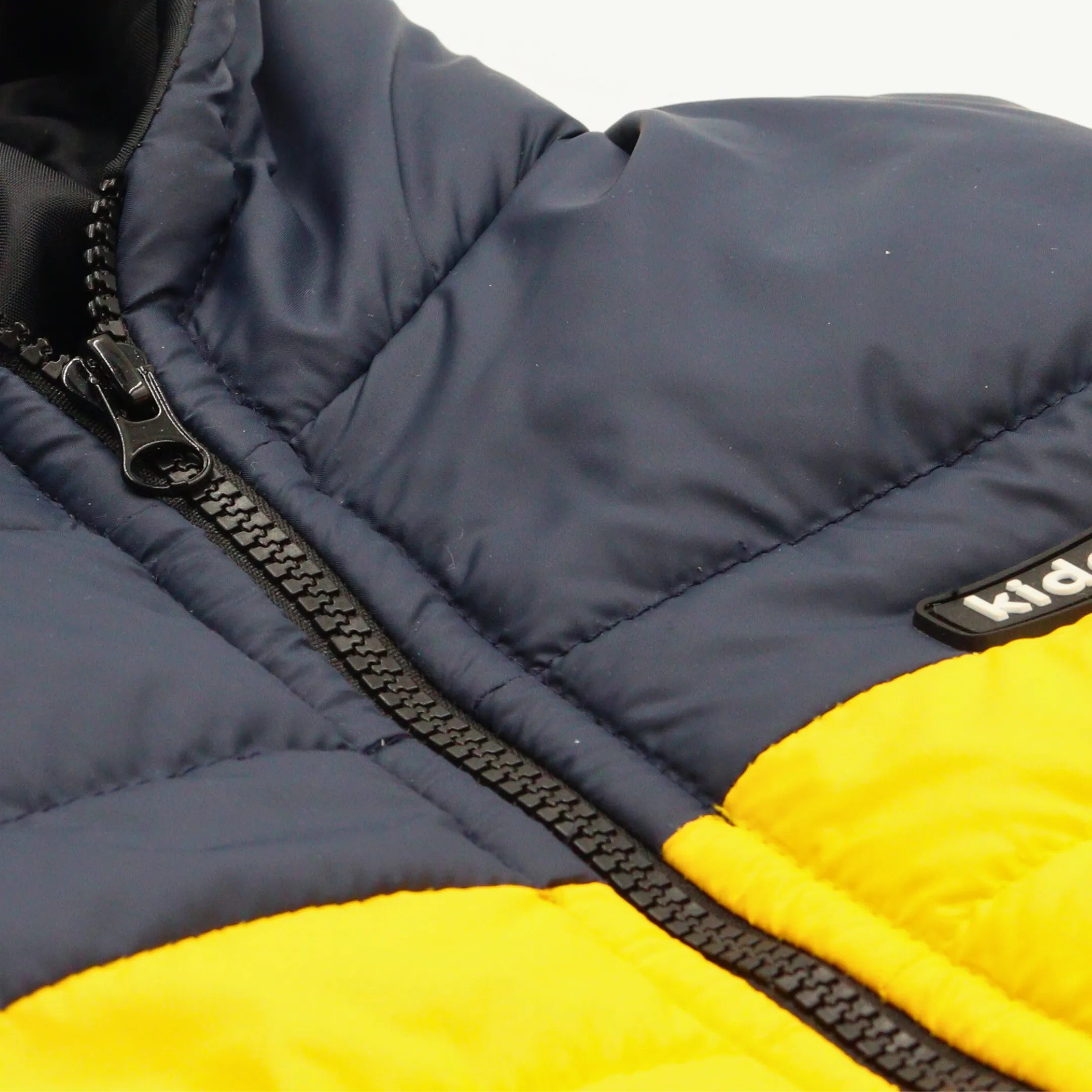 Yellow Sleeveless Puffer Hooded Jacket